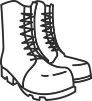 Boots symbol icon vector image. Illustration of the boot footwear shoe design image. EPS 10