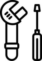 Screwdriver repair icon symbol vector image. Illustration of the fix toolkit design image. EPS 10