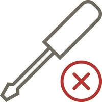 Screwdriver repair icon symbol vector image. Illustration of the fix toolkit design image. EPS 10