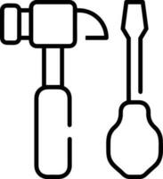 Screwdriver repair icon symbol vector image. Illustration of the fix toolkit design image. EPS 10