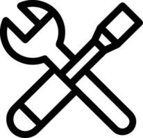 Screwdriver repair icon symbol vector image. Illustration of the fix toolkit design image. EPS 10