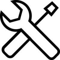 Screwdriver repair icon symbol vector image. Illustration of the fix toolkit design image. EPS 10