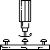 Screwdriver repair icon symbol vector image. Illustration of the fix toolkit design image. EPS 10