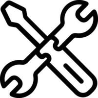 Screwdriver repair icon symbol vector image. Illustration of the fix toolkit design image. EPS 10