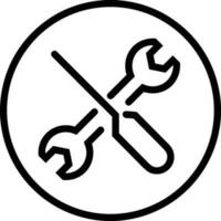 Screwdriver repair icon symbol vector image. Illustration of the fix toolkit design image. EPS 10