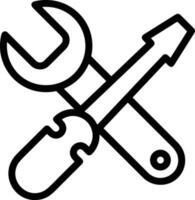 Screwdriver repair icon symbol vector image. Illustration of the fix toolkit design image. EPS 10