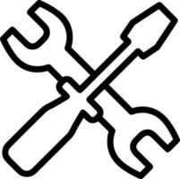 Screwdriver repair icon symbol vector image. Illustration of the fix toolkit design image. EPS 10