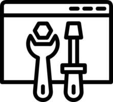 Screwdriver repair icon symbol vector image. Illustration of the fix toolkit design image. EPS 10