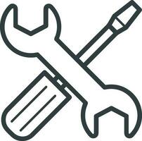 Screwdriver repair icon symbol vector image. Illustration of the fix toolkit design image. EPS 10