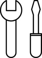 Screwdriver repair icon symbol vector image. Illustration of the fix toolkit design image. EPS 10