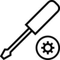 Screwdriver repair icon symbol vector image. Illustration of the fix toolkit design image. EPS 10