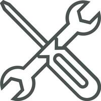 Screwdriver repair icon symbol vector image. Illustration of the fix toolkit design image. EPS 10