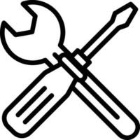 Screwdriver repair icon symbol vector image. Illustration of the fix toolkit design image. EPS 10