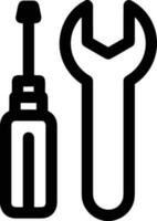 Screwdriver repair icon symbol vector image. Illustration of the fix toolkit design image. EPS 10