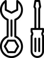 Screwdriver repair icon symbol vector image. Illustration of the fix toolkit design image. EPS 10