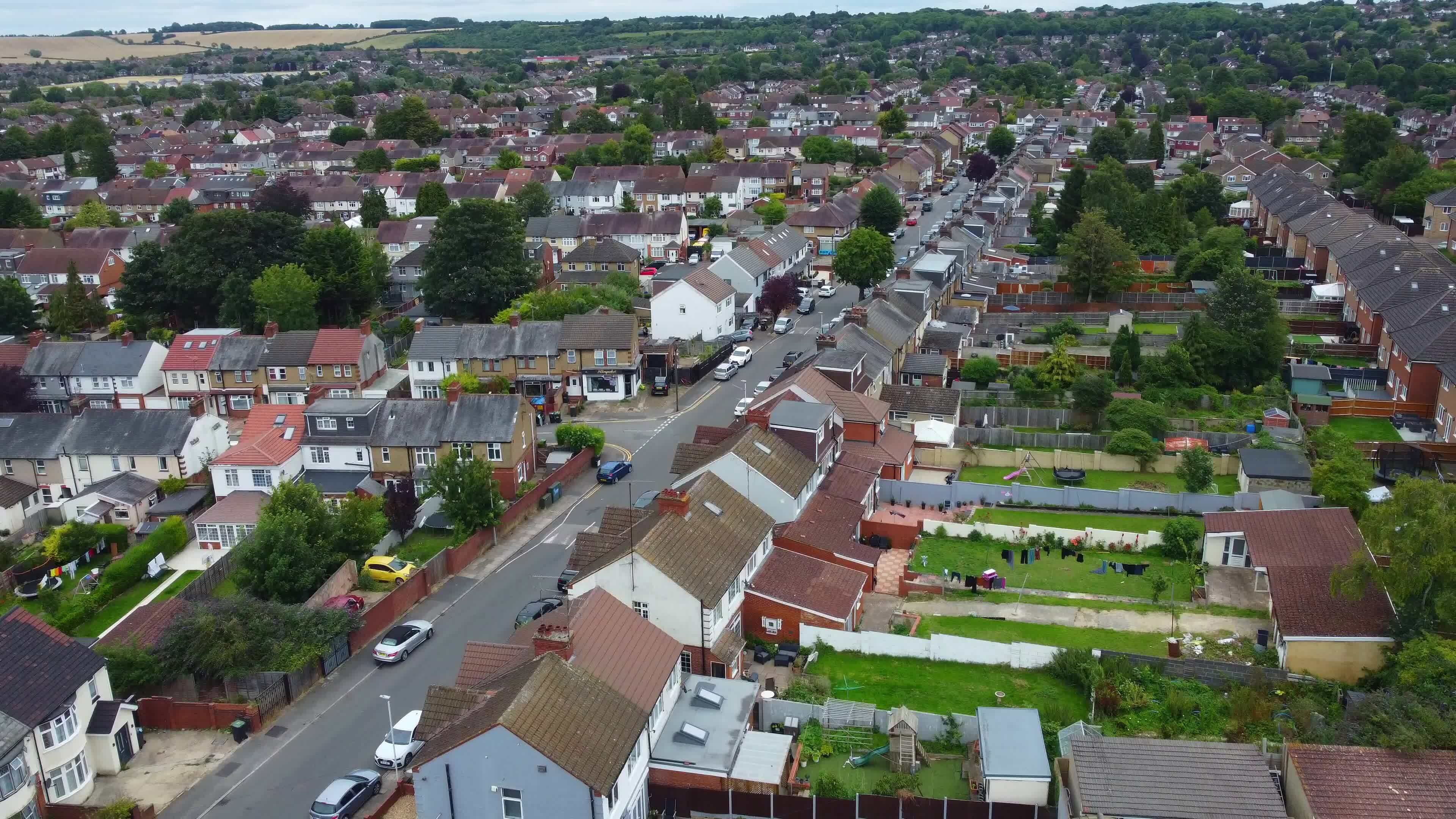 Aerial Footage Of British City During Strong Winds And Partially Cloudy aerial-footage-of-british-city-during-strong-winds-and-partially-cloudy