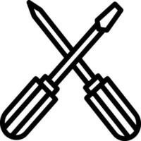 Screwdriver repair icon symbol vector image. Illustration of the fix toolkit design image. EPS 10