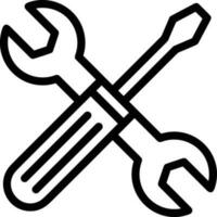 Screwdriver repair icon symbol vector image. Illustration of the fix toolkit design image. EPS 10