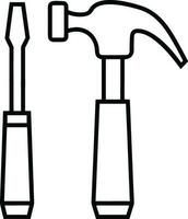 Screwdriver repair icon symbol vector image. Illustration of the fix toolkit design image. EPS 10