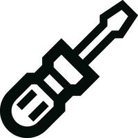 Screwdriver repair icon symbol vector image. Illustration of the fix toolkit design image. EPS 10