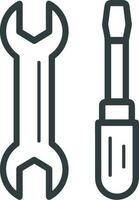 Screwdriver repair icon symbol vector image. Illustration of the fix toolkit design image. EPS 10