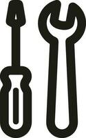 Screwdriver repair icon symbol vector image. Illustration of the fix toolkit design image. EPS 10