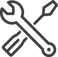 Screwdriver repair icon symbol vector image. Illustration of the fix toolkit design image. EPS 10