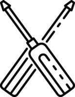 Screwdriver repair icon symbol vector image. Illustration of the fix toolkit design image. EPS 10