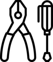 Screwdriver repair icon symbol vector image. Illustration of the fix toolkit design image. EPS 10