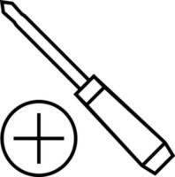 Screwdriver repair icon symbol vector image. Illustration of the fix toolkit design image. EPS 10