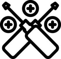 Screwdriver repair icon symbol vector image. Illustration of the fix toolkit design image. EPS 10