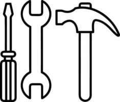 Screwdriver repair icon symbol vector image. Illustration of the fix toolkit design image. EPS 10