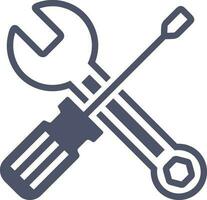 Screwdriver repair icon symbol vector image. Illustration of the fix toolkit design image. EPS 10