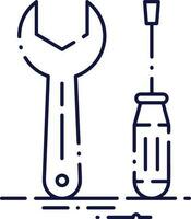 Screwdriver repair icon symbol vector image. Illustration of the fix toolkit design image. EPS 10