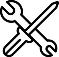 Screwdriver repair icon symbol vector image. Illustration of the fix toolkit design image. EPS 10