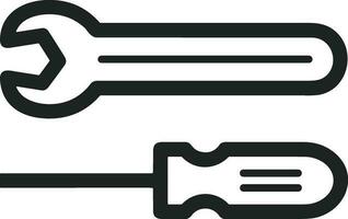 Screwdriver repair icon symbol vector image. Illustration of the fix toolkit design image. EPS 10