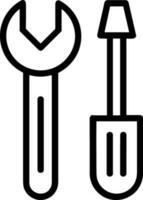 Screwdriver repair icon symbol vector image. Illustration of the fix toolkit design image. EPS 10