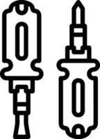 Screwdriver repair icon symbol vector image. Illustration of the fix toolkit design image. EPS 10