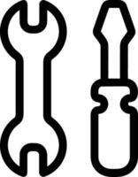 Screwdriver repair icon symbol vector image. Illustration of the fix toolkit design image. EPS 10