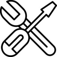 Screwdriver repair icon symbol vector image. Illustration of the fix toolkit design image. EPS 10