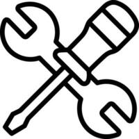 Screwdriver repair icon symbol vector image. Illustration of the fix toolkit design image. EPS 10