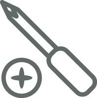 Screwdriver repair icon symbol vector image. Illustration of the fix toolkit design image. EPS 10