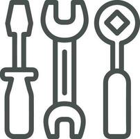 Screwdriver repair icon symbol vector image. Illustration of the fix toolkit design image. EPS 10