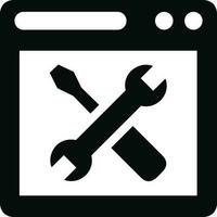 Screwdriver repair icon symbol vector image. Illustration of the fix toolkit design image. EPS 10