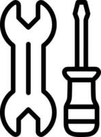 Screwdriver repair icon symbol vector image. Illustration of the fix toolkit design image. EPS 10