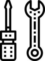 Screwdriver repair icon symbol vector image. Illustration of the fix toolkit design image. EPS 10