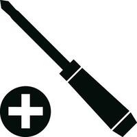 Screwdriver repair icon symbol vector image. Illustration of the fix toolkit design image. EPS 10