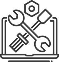 Screwdriver repair icon symbol vector image. Illustration of the fix toolkit design image. EPS 10