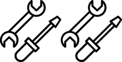 Screwdriver repair icon symbol vector image. Illustration of the fix toolkit design image. EPS 10