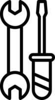 Screwdriver repair icon symbol vector image. Illustration of the fix toolkit design image. EPS 10